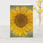 Vintage Sonnenblumenkarte Karte (Gelbe Blume)