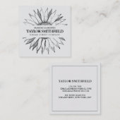 Vintage Sonnenblumenkarte Quadratische Visitenkarte (Vorne/Hinten)