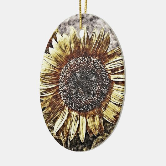 Vintage Sonnenblumenkunst #4 - Ornamente (Links)