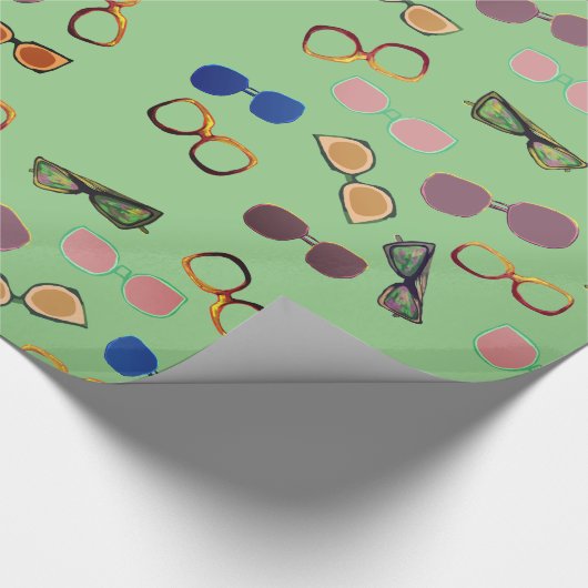 Vintage Sonnenbrille Art Geschenkpapier (Ecke)