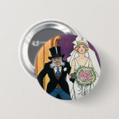Vintage Sonnenhochzeit, Mai-Dezember-Romance Button (Vorne & Hinten)