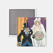 Vintage Sonnenhochzeit, Mai-Dezember-Romance Magnet (Vorderseite/Rückseite)