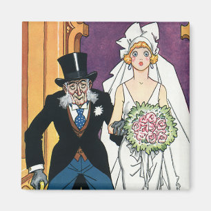 Vintage Sonnenhochzeit, Mai-Dezember-Romance Magnet