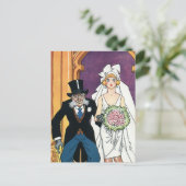 Vintage Sonnenhochzeit, Mai-Dezember-Romance Postkarte (Stehend Vorderseite)