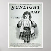Vintage Sonnenlicht-Seifenwerbung Poster (Vorne)