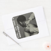 Vintage Sonnenmassage Quadratischer Aufkleber (Umschlag)