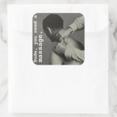 Vintage Sonnenmassage Quadratischer Aufkleber (Tasche)