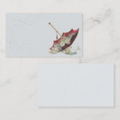 Vintage Sonnenschirm-Illustrations-Geschäfts-Karte Visitenkarte (Vorne/Hinten)