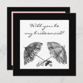 Vintage Sonnenschirme Einladung (Vorne/Hinten)