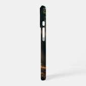 Vintage-Sonnenstrahlen-Wald iPhone 16 Hülle (Linke Seite)