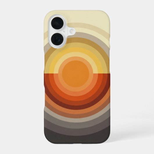 Vintage-Sonnenstrahlung iPhone 16 Hülle (Rückseite)