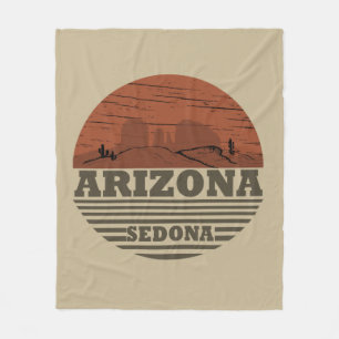 Vintage-Sonnenuntergang Arizona Sedona Fleecedecke