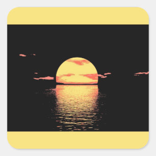 Vintage-Sonnenuntergang - Aufkleber