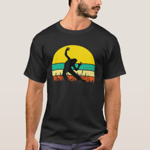 Vintage-Sonnenuntergang-Capoeira-Silhouette Retro T-Shirt
