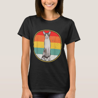 Vintage-Sonnenuntergang-Cornish-Rex-Katze T-Shirt