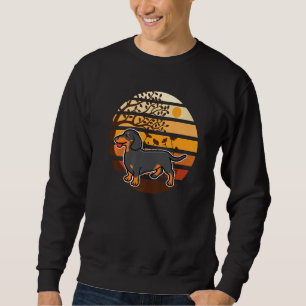 Vintage-Sonnenuntergang-Dachshund-Wiener-Wurst-Hun Sweatshirt