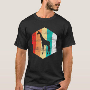 Vintage Sonnenuntergang Giraffe Silhouette Tier He T-Shirt