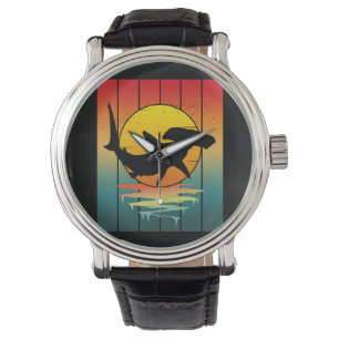 Vintage-Sonnenuntergang-Hammerhai Armbanduhr