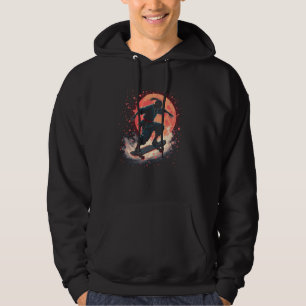 Vintage-Sonnenuntergang Japanische Kunst Anime-Sam Hoodie