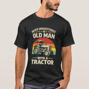 Vintage-Sonnenuntergang Landwirtschaft Unterschätz T-Shirt
