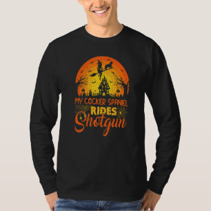Vintage-Sonnenuntergang Mein Cocker Spaniel Hund f T-Shirt