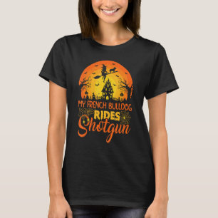 Vintage-Sonnenuntergang Mein Französischer Bulldog T-Shirt