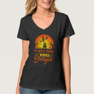 Vintage-Sonnenuntergang Mein Welsh-Terrier-Hund fä T-Shirt