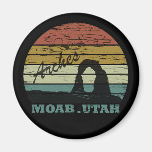 Vintage-Sonnenuntergang - Moab Utah - Arches-Natio Magnet