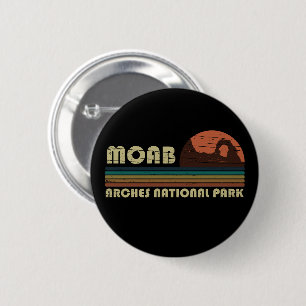 Vintage-Sonnenuntergang Moab Utah - Arches Nationa Button