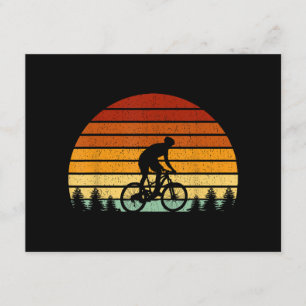 Vintage-Sonnenuntergang-Mountainbike-Geschenk für Begleitkarte