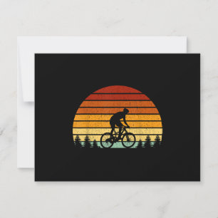 Vintage-Sonnenuntergang-Mountainbike-Geschenk für RSVP Karte