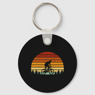 Vintage-Sonnenuntergang-Mountainbike-Geschenk für  Schlüsselanhänger