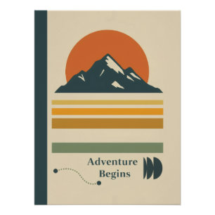 Vintage-Sonnenuntergang Poster