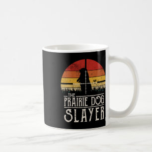 Vintage Sonnenuntergang Präriehund Jagd Präriehund Kaffeetasse