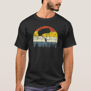 Vintage-Sonnenuntergang Retro-Fallschirmspringen R T-Shirt