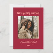 Vintage-Sonnenuntergang Retro Save The Date Karte (Vorderseite)