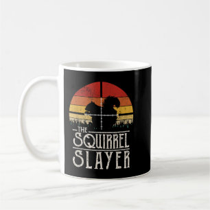 Vintage Sonnenuntergang Retro-Stil Eichhörnchenjag Kaffeetasse
