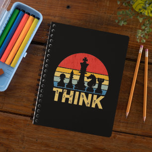Vintage-Sonnenuntergang-Schach-Kunstwerk – Inspiri Notizblock