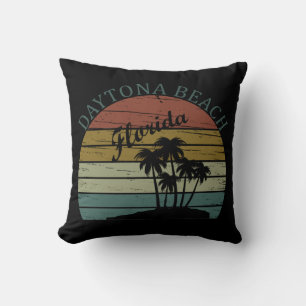 Vintage-Sonnenuntergang-Sommer-Daytona-Beach-Flori Kissen