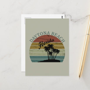 Vintage-Sonnenuntergang-Sommer-Daytona-Beach-Flori Postkarte