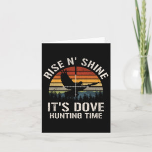 Vintage Sonnenuntergang Taubenjagd Saison Karte