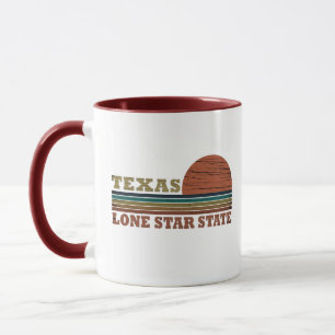 Vintage-Sonnenuntergang Texas Tasse
