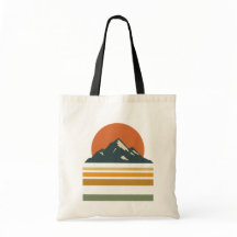 Vintage-Sonnenuntergangs-Berg-Tasche