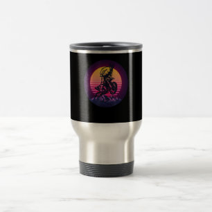 Vintage-Sonnenuntergangs-Motorrad-Geschenk für Bik Reisebecher