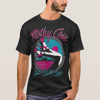 Vintage-Sonnenuntergangs-Skyline-Rock-Grafik-T-Shi T-Shirt