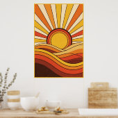 Vintage Sonnenwärme 70er Poster (Küche)