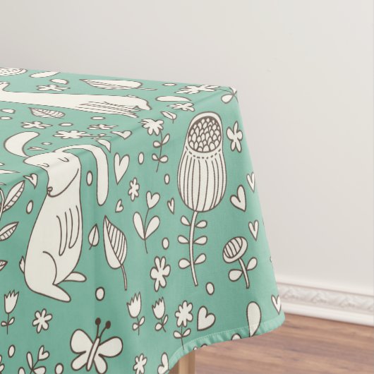 Vintage Sonnige Blume Wiese Sommer Grüne Osterfeie Tischdecke (Beispiel)