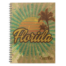 Vintage sonniges Florida, Strand-Journal im Stil