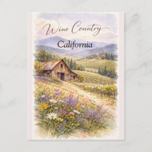 Vintage-Sonoma-Valley-Kalifornien-Reisepostkarte  Postkarte