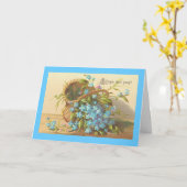 Vintage Sorge - Denken Sie an Sie Karte (Gelbe Blume)
